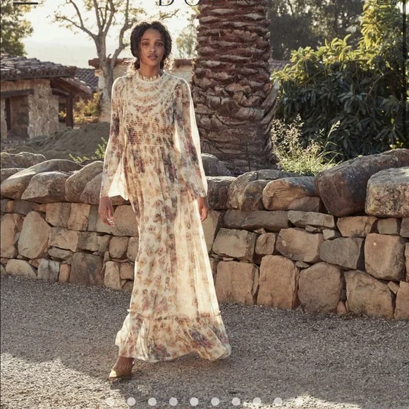 Dôen Doen NWT Tiarella floral dress small - Picture 1 of 14